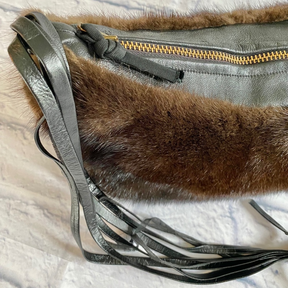 VINTAGE Bob Greene For Irene of New York REAL MINK HANDBAG - Picture 3 of 7
